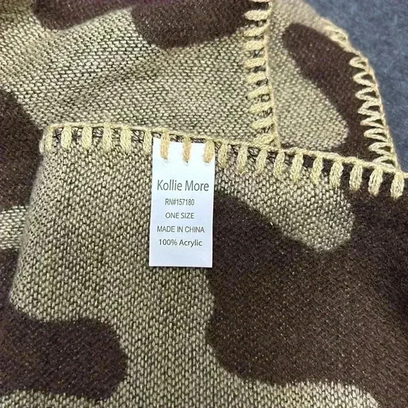 Leopard poncho reversible, one size - Picture 3 of 5